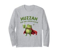 Camiseta Huzzah For The Green Elixir Frog Matcha Ironic Fantasy Manga Larga