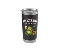 Camiseta Huzzah For The Pearls Boba Frog Coffee Gen Z Fantasy Vaso térmico de acero inoxidable de doble pared