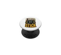 Camiseta I Drive Stick Cambio Manual Coche PopSockets PopGrip Adhesivo