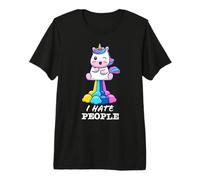 Camiseta I Hat People con Texto en inglés I Hate People Camiseta Premium
