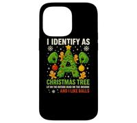 Camiseta I Identify As A Christmas Tree Lit On The Outside Carcasa para iPhone 14 Pro MAX