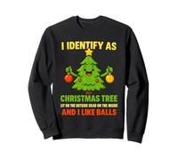 Camiseta I Identify As A Christmas Tree Lit On The Outside Sudadera