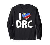 Camiseta I Love DRC del orgullo congoleño Manga Larga