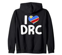 Camiseta I Love DRC del orgullo congoleño Sudadera con Capucha