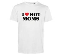 Camiseta (I Love Hot Moms Blanco, XXL)