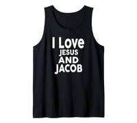 Camiseta I Love Jesus and Jacob Nombre Jacob Camiseta sin Mangas