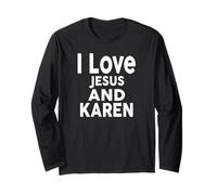 Camiseta I Love Jesus and KAREN Nombre KAREN Manga Larga