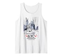 Camiseta I Love New York City Manhattan I Red Heart Love NYC Camiseta sin Mangas