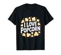 Camiseta I Love Popcorn Movie Night Snack Lovers Camiseta