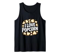 Camiseta I Love Popcorn Movie Night Snack Lovers Camiseta sin Mangas