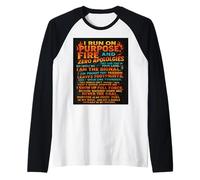 ¡Camiseta I Run on Fire The Unstoppable Energy para Bold Souls! Camiseta Manga Raglan