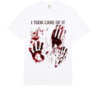 Camiseta I Took Care of It Blood Splatter Horror Zombie Comfort Colors Adult Heavyweight T-Shirt