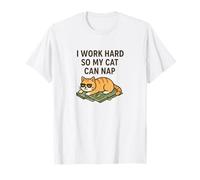 Camiseta I Work Hard So My Cat Can Nap | Funny Cat Life Camiseta