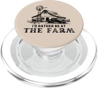 Camiseta I'D Rather Be At The Farm Country Farmer PopSockets PopGrip para MagSafe