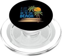 Camiseta If Lost Return Me to The Beach Vacation PopSockets PopGrip para MagSafe