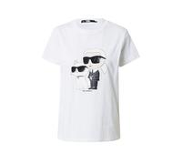 Camiseta 'Ikonik 2.0' Mujer Karl Lagerfeld XS crema / negro / offwhite / blanco natural
