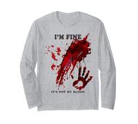 Camiseta I'm Fine It's Not My Blood Splatter Blood Spletter Bloody Graciosa Manga Larga