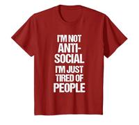 Camiseta I'm Not Anti-Social para introvertidos Camiseta