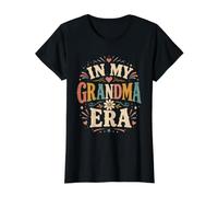 Camiseta In My Grandma Era para Abuelas Elegantes Camiseta gráfica económica, Mujer, Negro, M