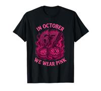 Camiseta In October We Wear Pink 6 7 Meme Halloween Camiseta