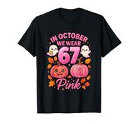 Camiseta In October We Wear Pink 6 7 Meme Halloween Camiseta
