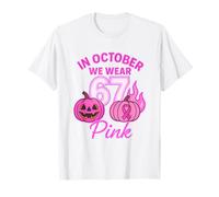 Camiseta In October We Wear Pink 6 7 Meme Halloween Camiseta
