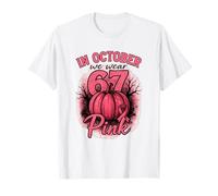 Camiseta In October We Wear Pink 6 7 Meme Halloween Camiseta
