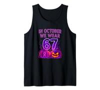Camiseta In October We Wear Pink 6 7 Meme Halloween Camiseta sin Mangas
