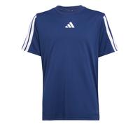 adidas Niños Train Essentials 3-Stripes Shirt, Dark Blue/White, 7-8 Years