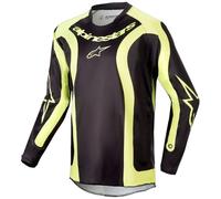 camiseta infantil alpinestars youth racer lurv - negro / amarillo XL