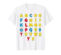 Camiseta Infantil con abecedario español Divertido A a Z Camiseta