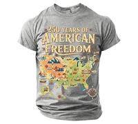 Camiseta Infantil con Estampado patriótico Ideal para Celebrar el Día Independencia Estadounidense confeccionada en algodón y Transpirable Que Ofrece Comodidad Durante Toda (Light Gray, 10-11 Years)