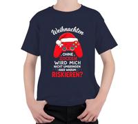 Camiseta infantil con texto en alemán "Ohne Zocken wird Mich Nicht maten", azul marino, 128