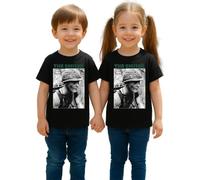 Camiseta infantil con texto en alemán "The Smiths Meat is Murder" | Soldado con mensaje político en casco