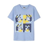 Camiseta Infantil de Bluey - Color Azul - Talla de 2 Años - Camiseta de Manga Corta - Elaborada con 100% de Algodón de 145 gsm - Estampado con Bluey - Producto Original Diseñado en España