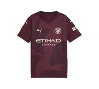 Camiseta Infantil De La 3ª Equipación del Manchester City 2024/25- Borgoña - Talla: 140