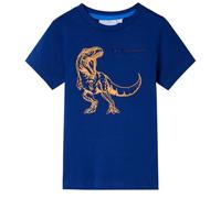 Camiseta Infantil de Manga Corta con Dinosaurio Ropa para Niños Azul Oscuro 128