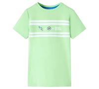 Camiseta Infantil de Manga Corta con Diseño Goal Ropa de Niños Verde Neón 92