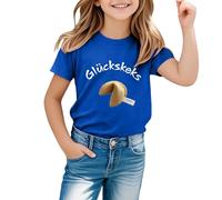 Camiseta Infantil de Manga Corta con Estampado Alemán para Niña tee Casual Cómoda Diaria Básica
