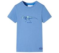 Camiseta Infantil de Manga Corta Estampado Dinosaurio Ropa de Niños Azul 128
