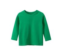 Camiseta Infantil de Manga Larga Básica y Cómoda para Niños y Niñas con Diseño Clásico y Tejido (Green, 2-3 Years)
