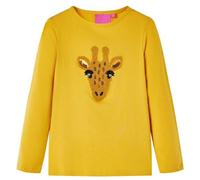 Camiseta Infantil de Manga Larga Diseño de Ciervo Jersey Ropa Ocre Oscuro 92