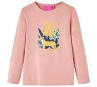 Camiseta Infantil de Manga Larga Estampado Animal Jersey Ropa Rosa Claro 116