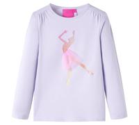 Camiseta Infantil de Manga Larga Estampado Bailarina Jersey Lila Claro 104