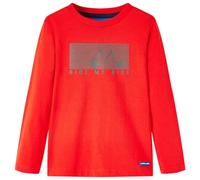 Camiseta Infantil de Manga Larga Estampado de Bicicleta Jersey Ropa Rojo 128