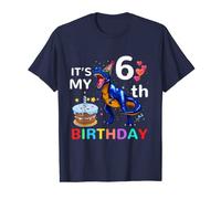Camiseta infantil It's My 6th Birthday Happy 6 Year T-Rex para niños Camiseta
