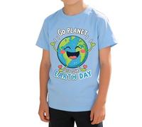 Camiseta Infantil Manga Corta con Estampado gráfico Original para niño pequeño Juego Diario Libre Verano cómoda Ligera ecológica Lavable Manual Actividades recreativas (Light Blue, 4-5 Years)