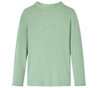 Camiseta Infantil Manga Larga Cuello Alto Jersey Ropa Color Menta Oscuro 104