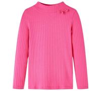 Camiseta Infantil Manga Larga de Punto Elástico Jersey Ropa Rosa Brillante 104