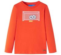 Camiseta Infantil Manga Larga Diseño Portería Fútbol Ropa Naranja Brillo 104